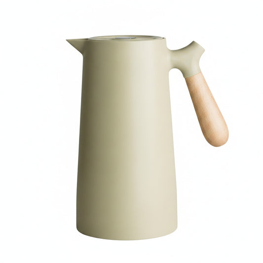 Thermoskan Scandinavisch Design met Glazen Binnenkant en Houten Handvat