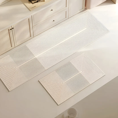 Vloerkleed Loper Antislip met Geometrisch Streeppatroon voor Hal en Keuken