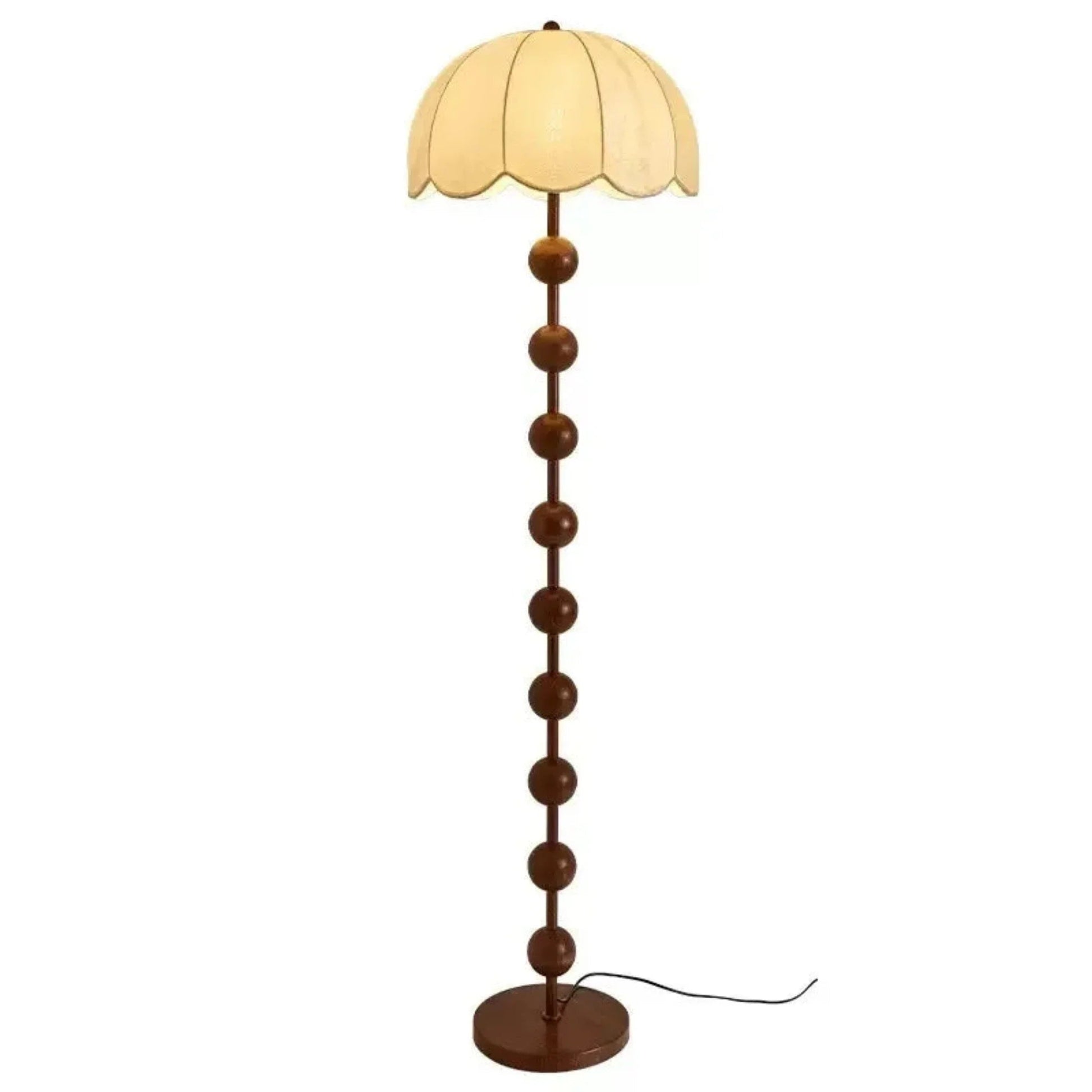 Vloerlamp en Tafellamp Retro met Bollenstandaard en Bloembladkap