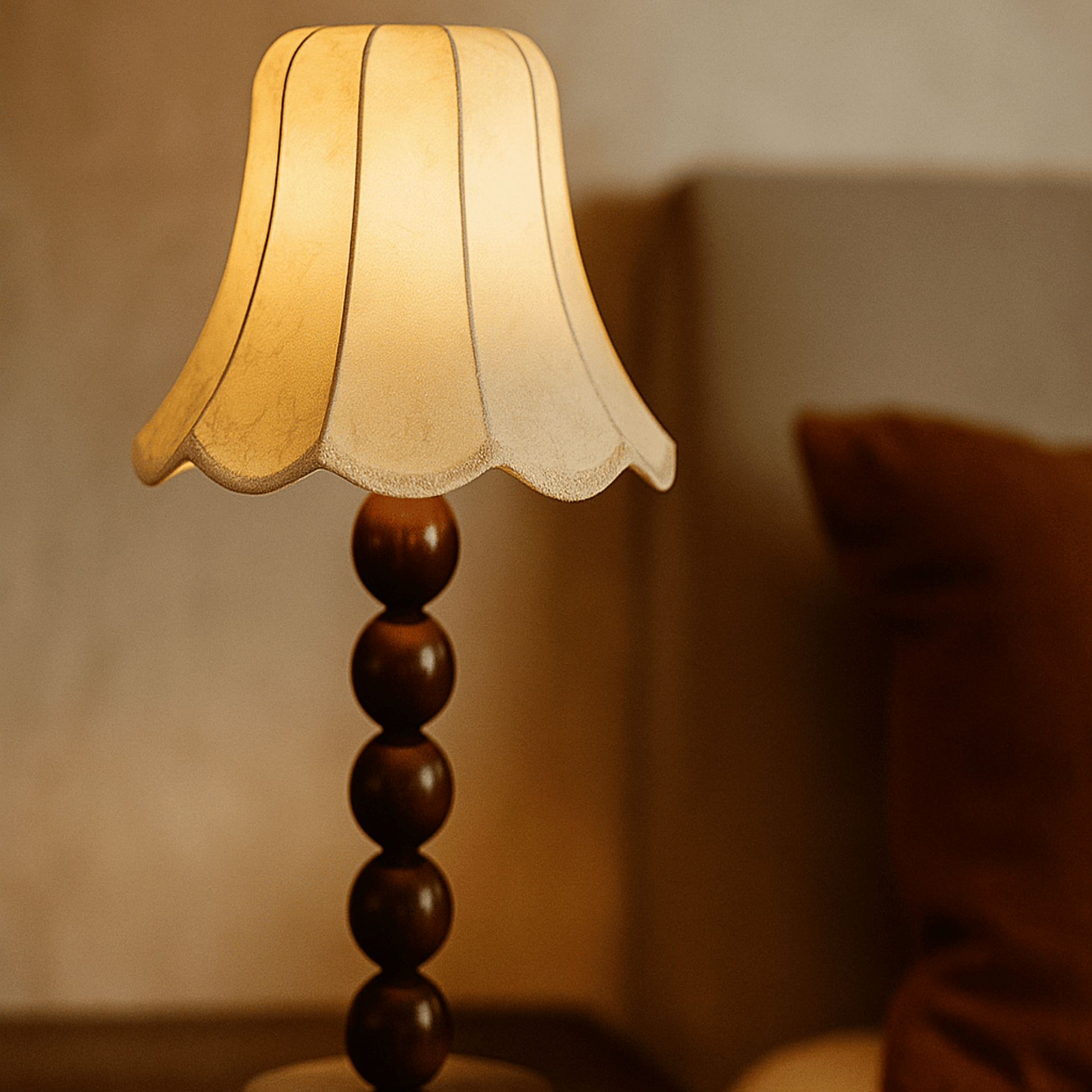 Vloerlamp en Tafellamp Retro met Bollenstandaard en Bloembladkap
