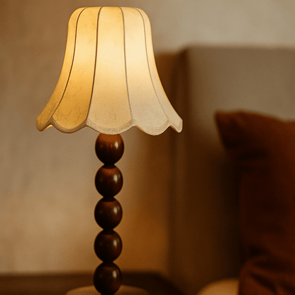 Vloerlamp en Tafellamp Retro met Bollenstandaard en Bloembladkap