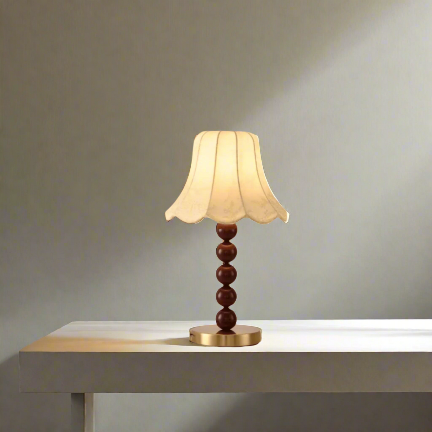 Vloerlamp en Tafellamp Retro met Bollenstandaard en Bloembladkap