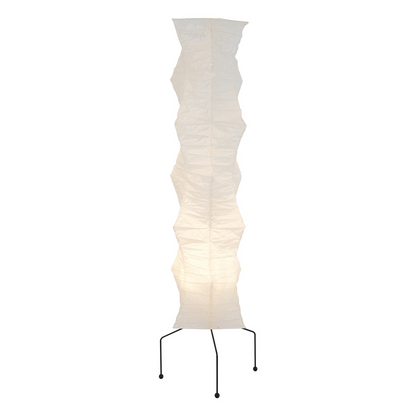 Vloerlamp Japandi Stijl met Rijstpapieren Kap en Driepoot Statief