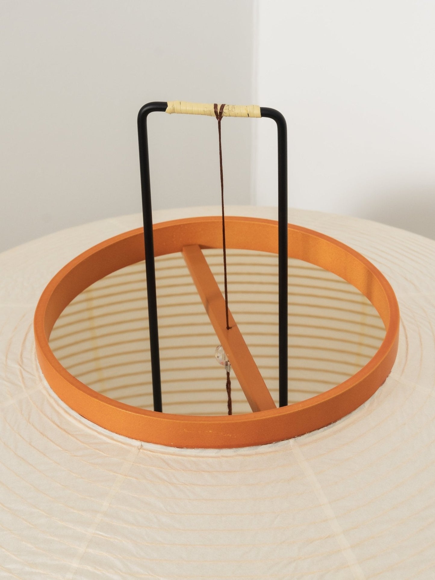 Vloerlamp Japandi Stijl met Rijstpapieren Kap en Driepoot Statief