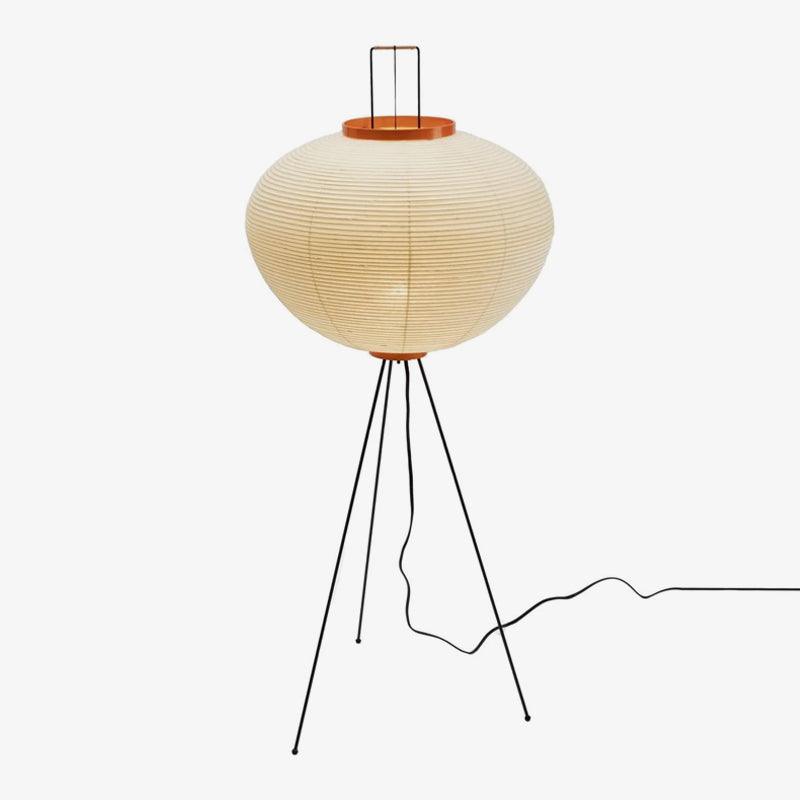 Vloerlamp Japandi Stijl met Rijstpapieren Kap en Driepoot Statief