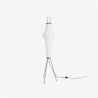 Vloerlamp Japandi Stijl met Rijstpapieren Kap en Driepoot Statief
