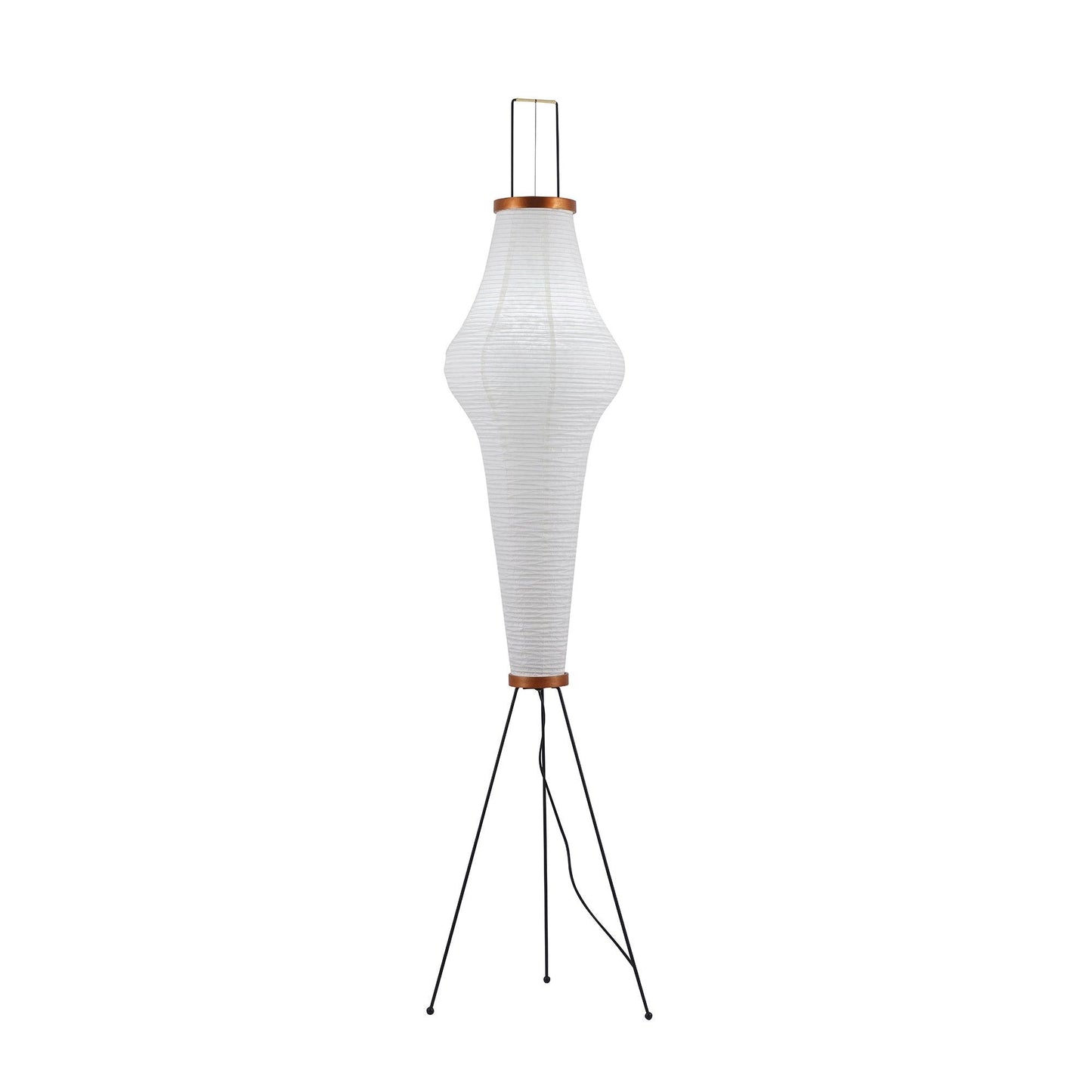 Vloerlamp Japandi Stijl met Rijstpapieren Kap en Driepoot Statief