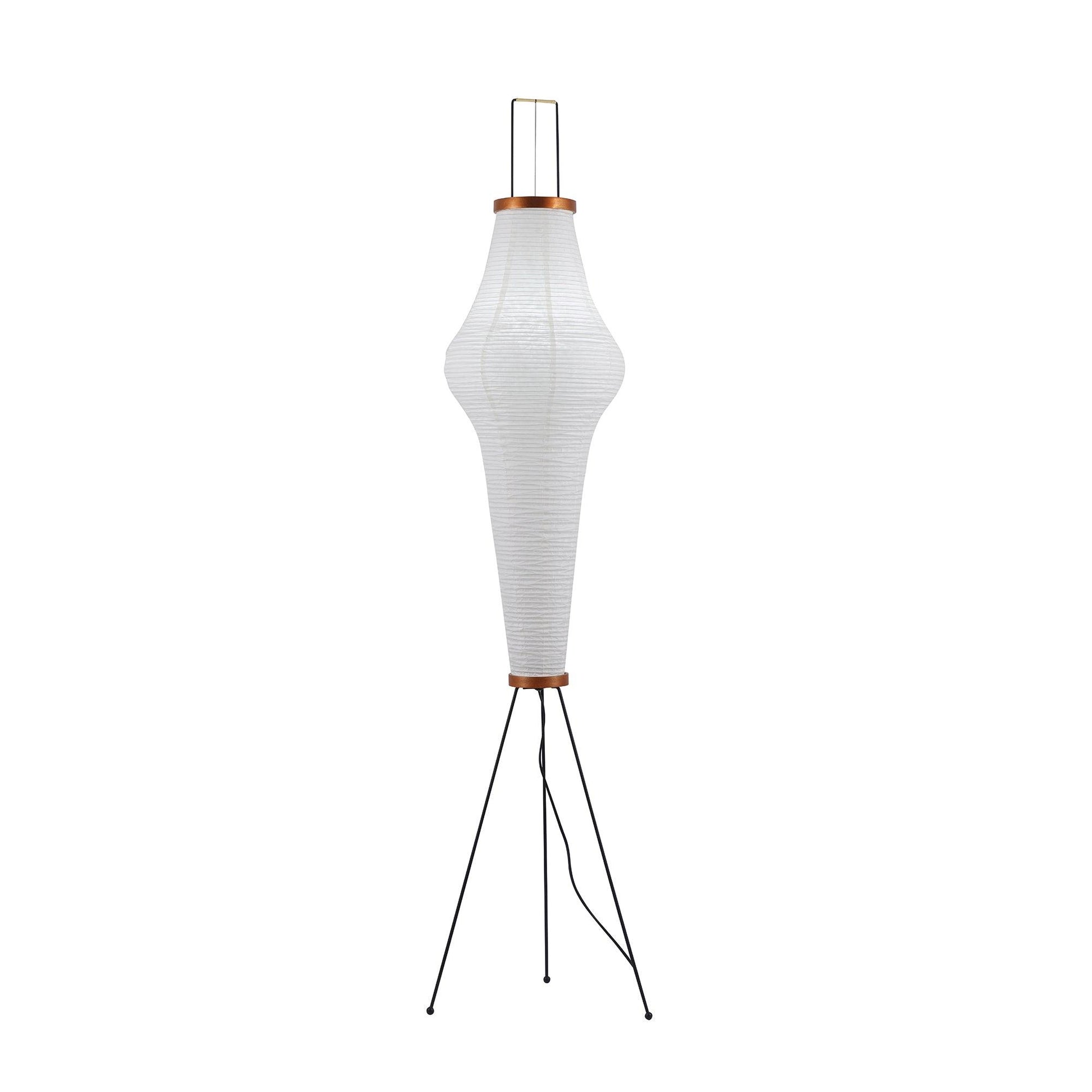 Vloerlamp Japandi Stijl met Rijstpapieren Kap en Driepoot Statief