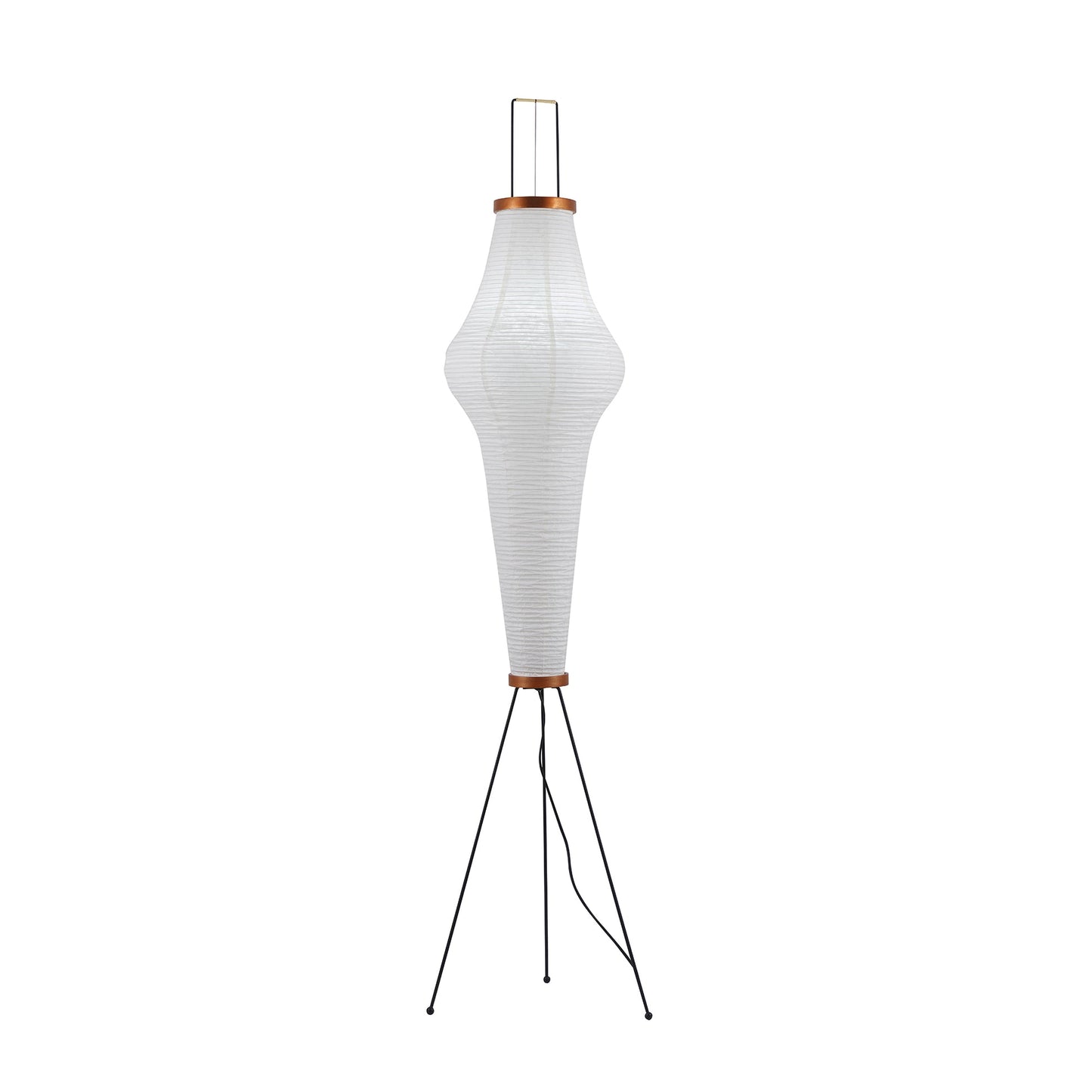 Vloerlamp Japandi Stijl met Rijstpapieren Kap en Driepoot Statief