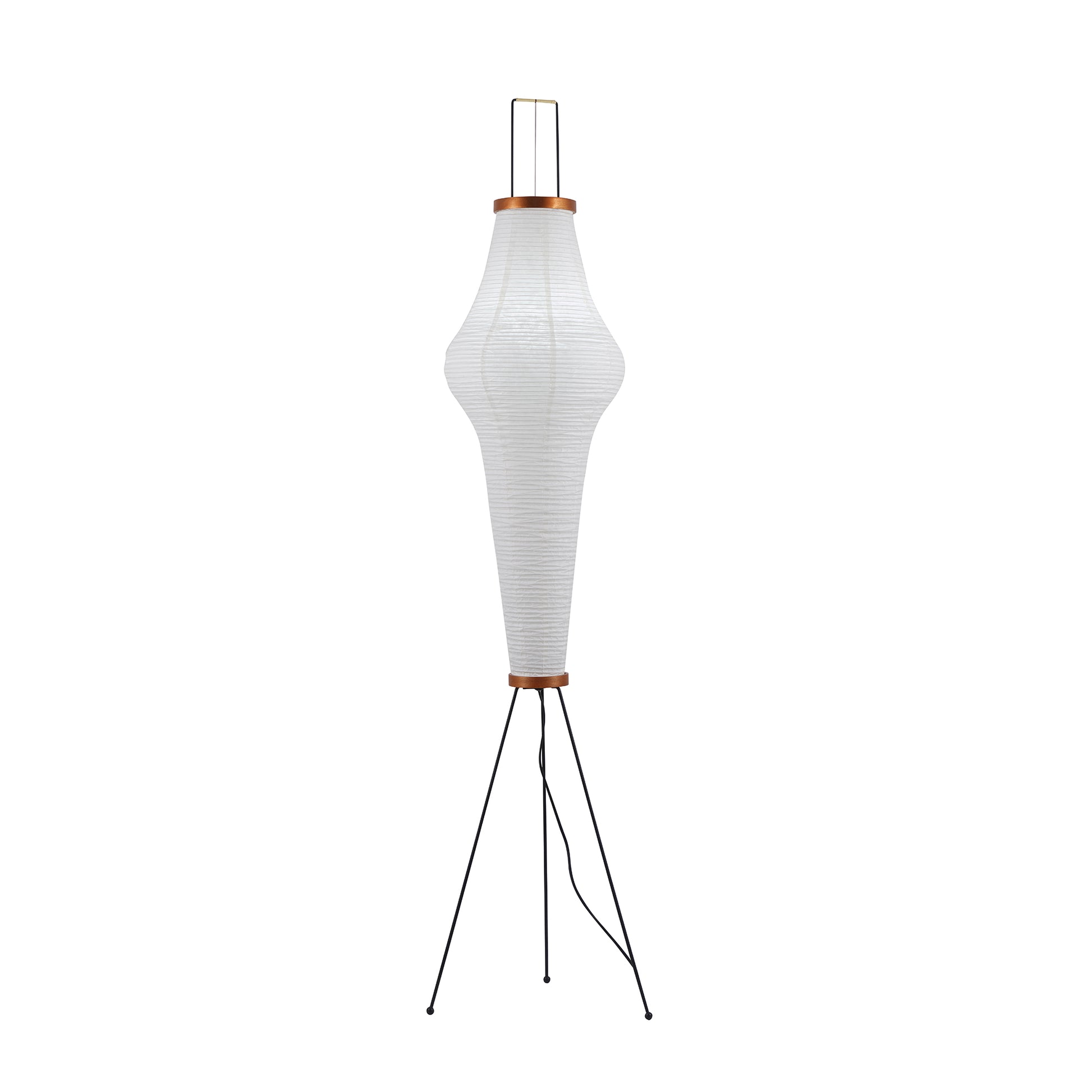 Vloerlamp Japandi Stijl met Rijstpapieren Kap en Driepoot Statief