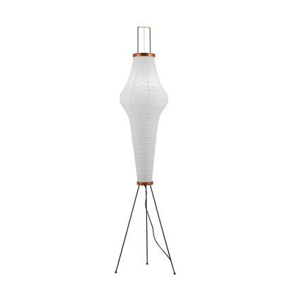 Vloerlamp Japandi Stijl met Rijstpapieren Kap en Driepoot Statief