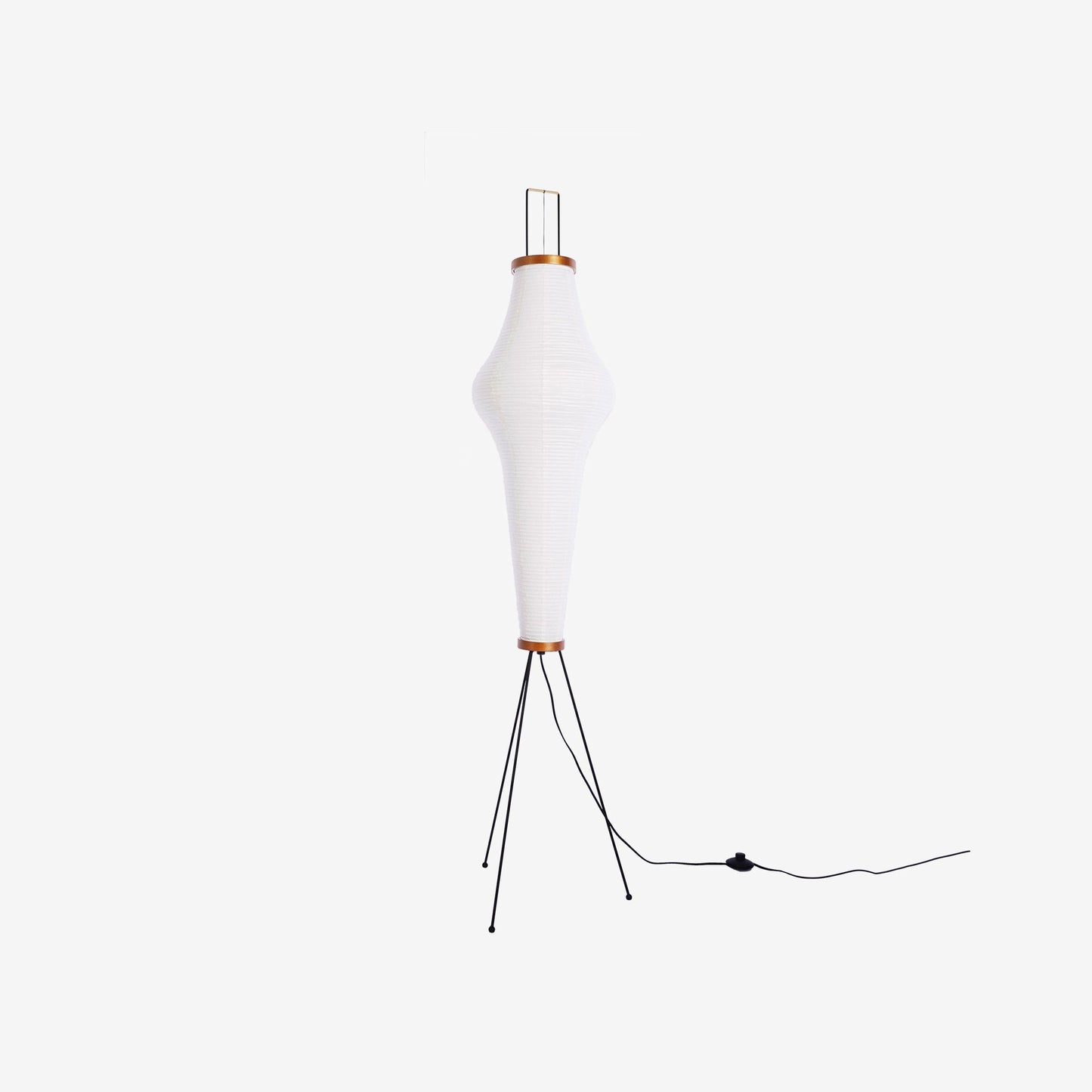 Vloerlamp Japandi Stijl met Rijstpapieren Kap en Driepoot Statief
