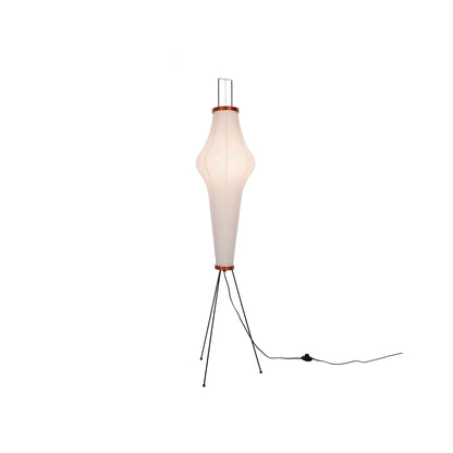 Vloerlamp Japandi Stijl met Rijstpapieren Kap en Driepoot Statief