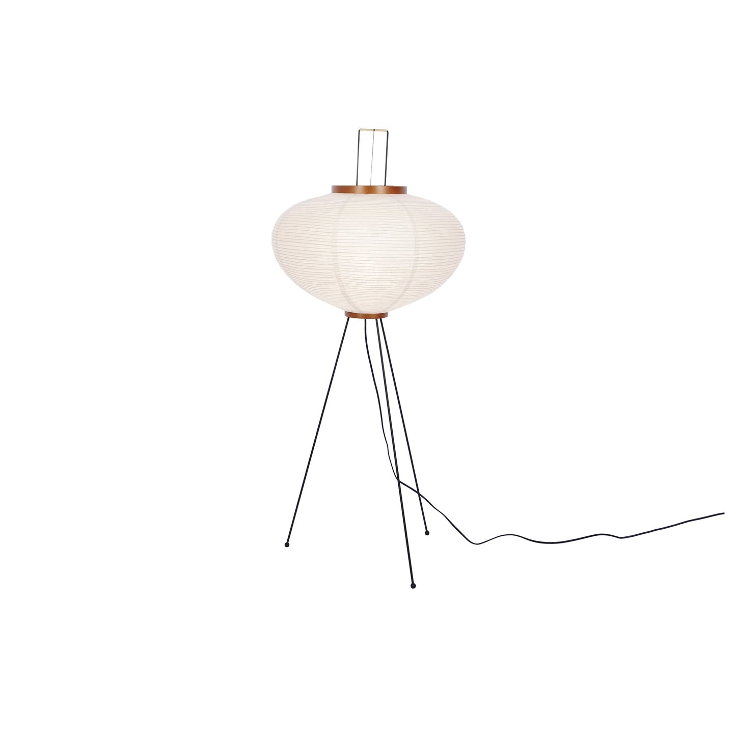 Vloerlamp Japandi Stijl met Rijstpapieren Kap en Driepoot Statief