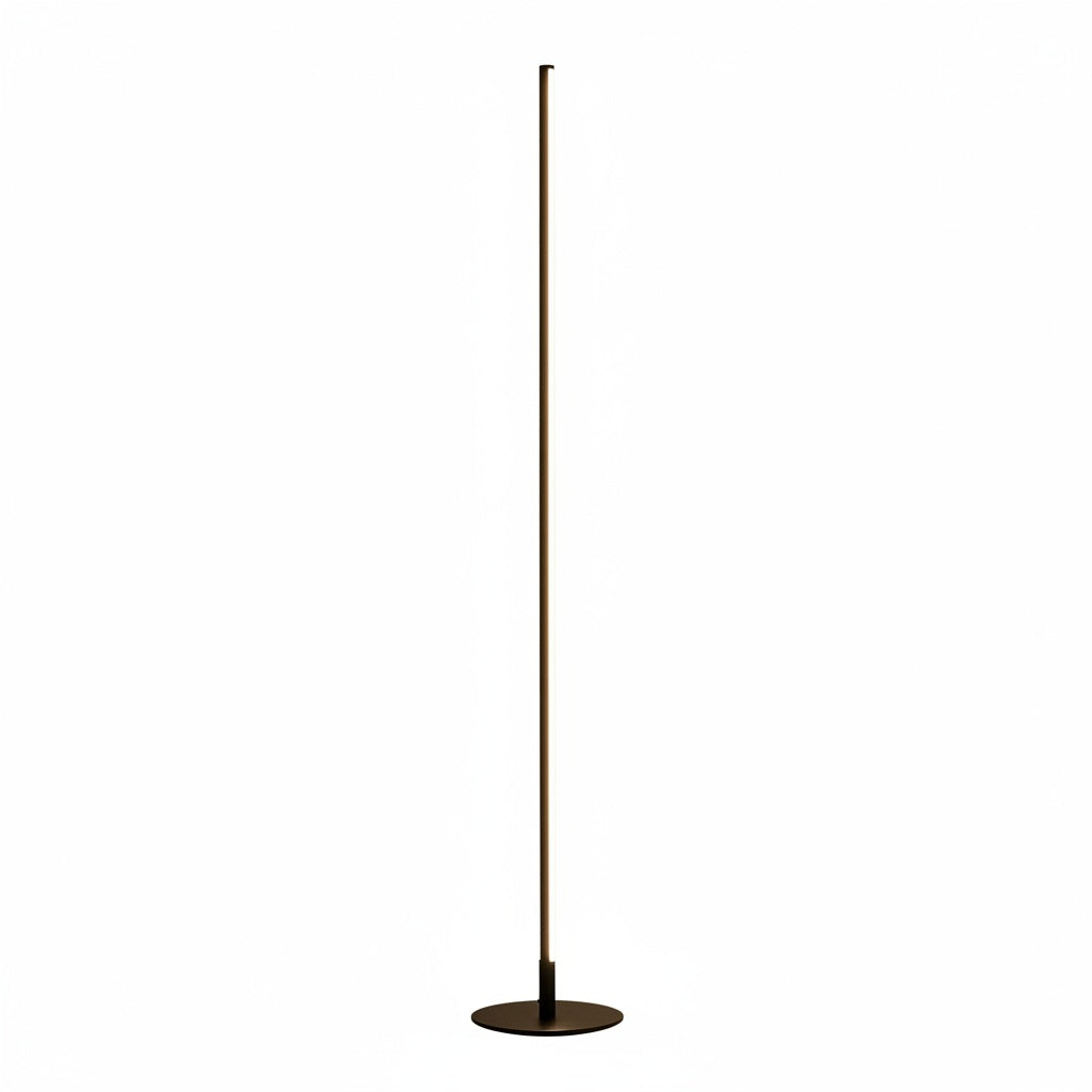 Vloerlamp Minimalistisch met Verticale LED Strip en Ronde Voet