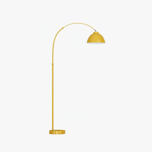 Vloerlamp Modern met Boogarm en Koepelkap Verstelbare Hoogte