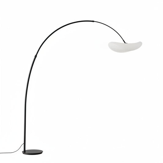 Vloerlamp Modern met Gebogen Arm en Organische Kap