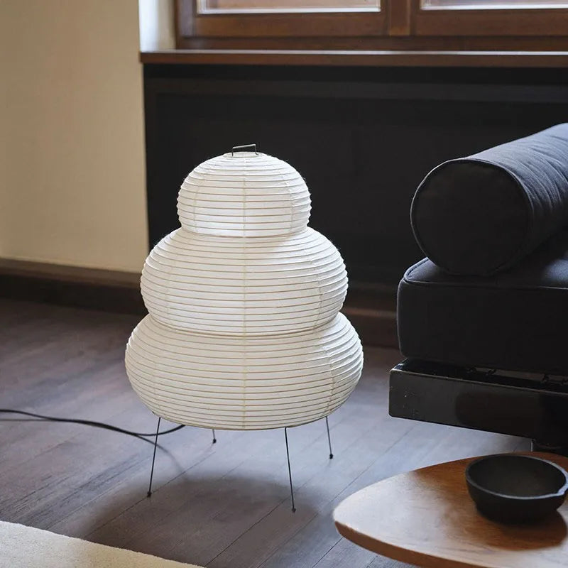 Vloerlamp Rijstpapier Japans Dimbaar met Metalen Frame