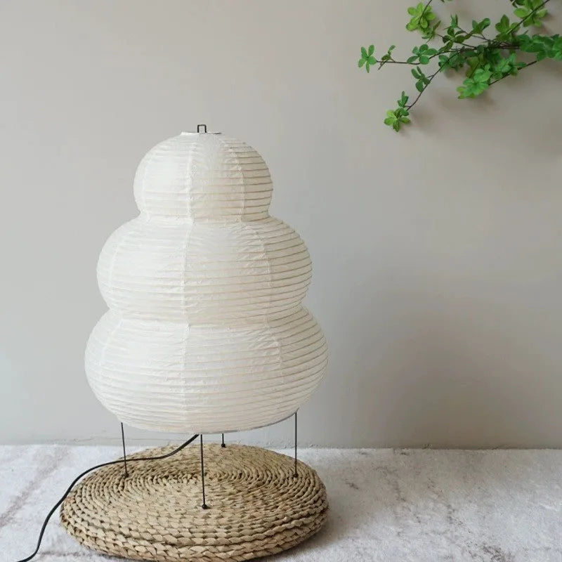 Vloerlamp Rijstpapier Japans Dimbaar met Metalen Frame