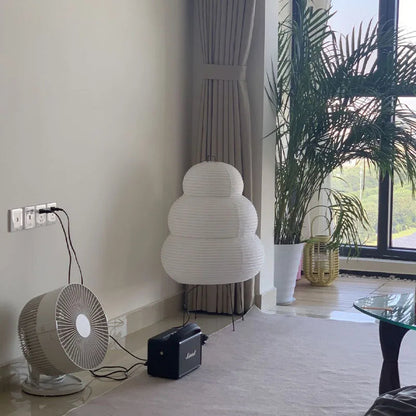 Vloerlamp Rijstpapier Japans Dimbaar met Metalen Frame
