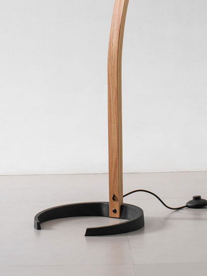 Vloerlamp Scandinavisch met Geplisseerde Kap en Boogvorm