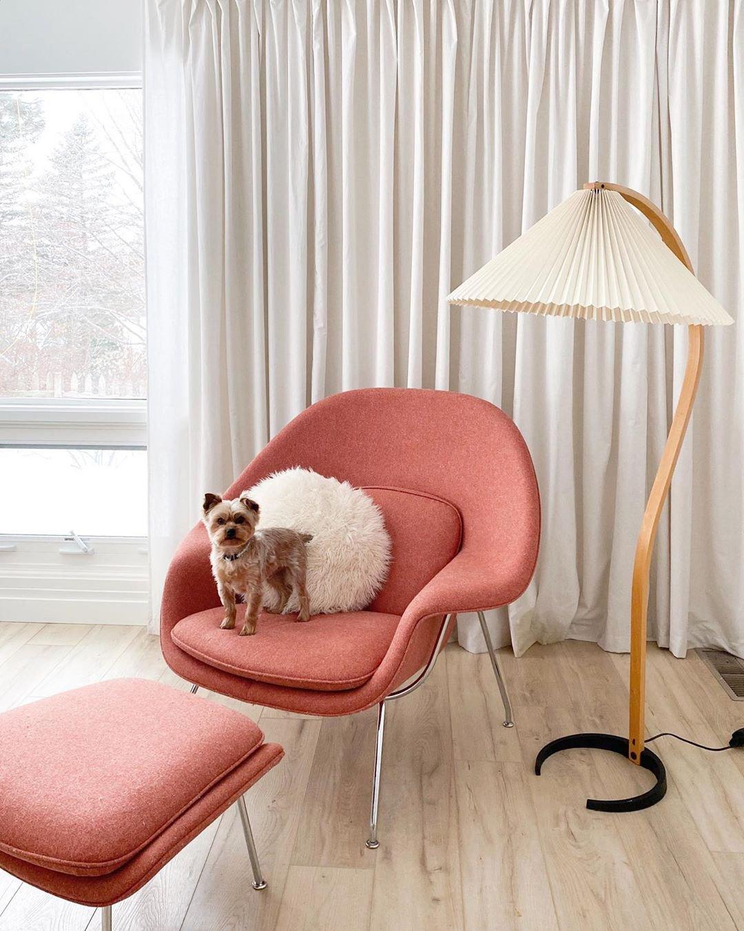 Vloerlamp Scandinavisch met Geplisseerde Kap en Boogvorm