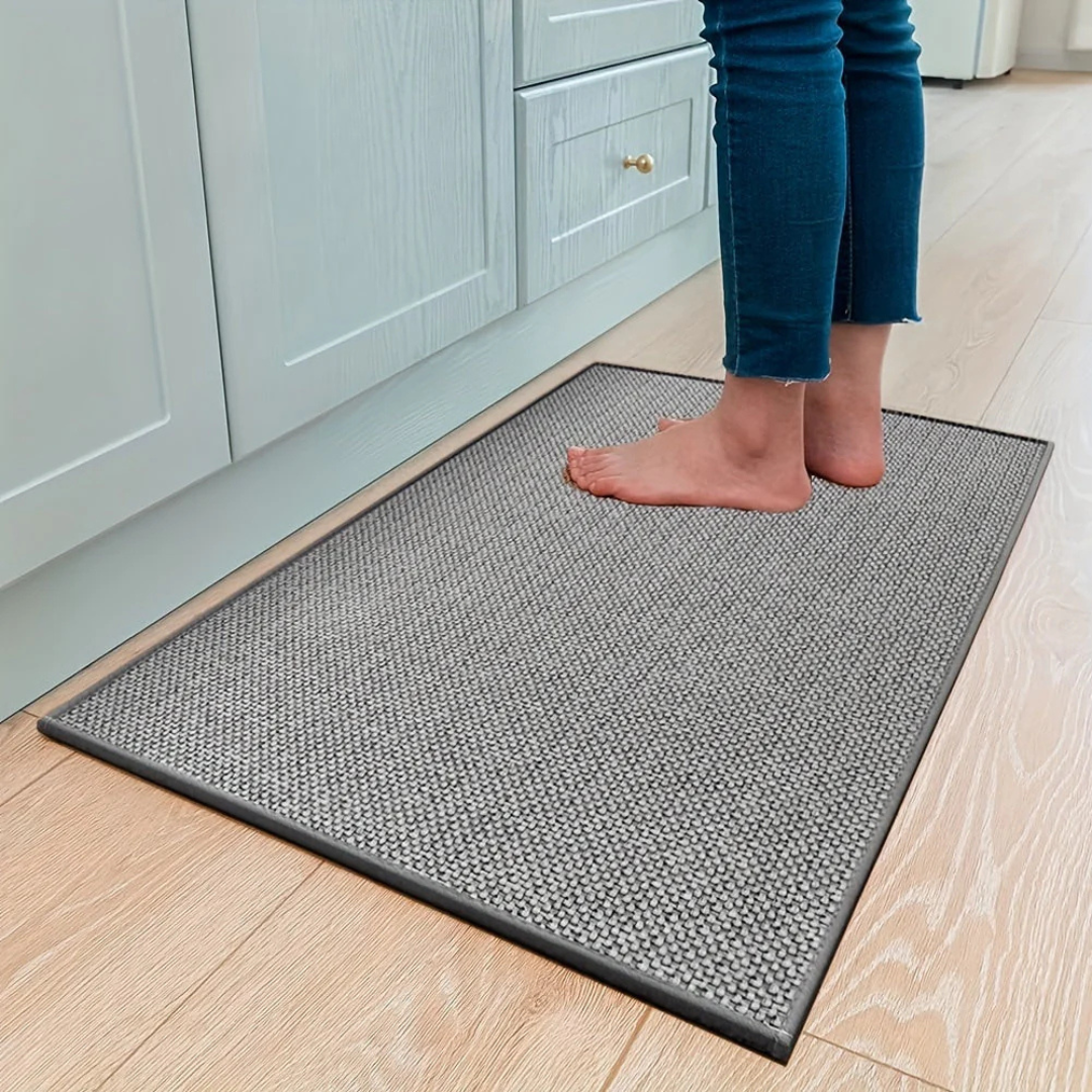 Vloermat Antislip met Geweven Structuur en Omrande Rand