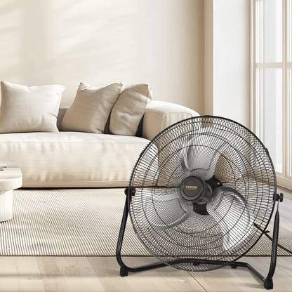 Vloerventilator Industrieel met 3 Snelheidsstanden en 360° Kantelbaar Rooster