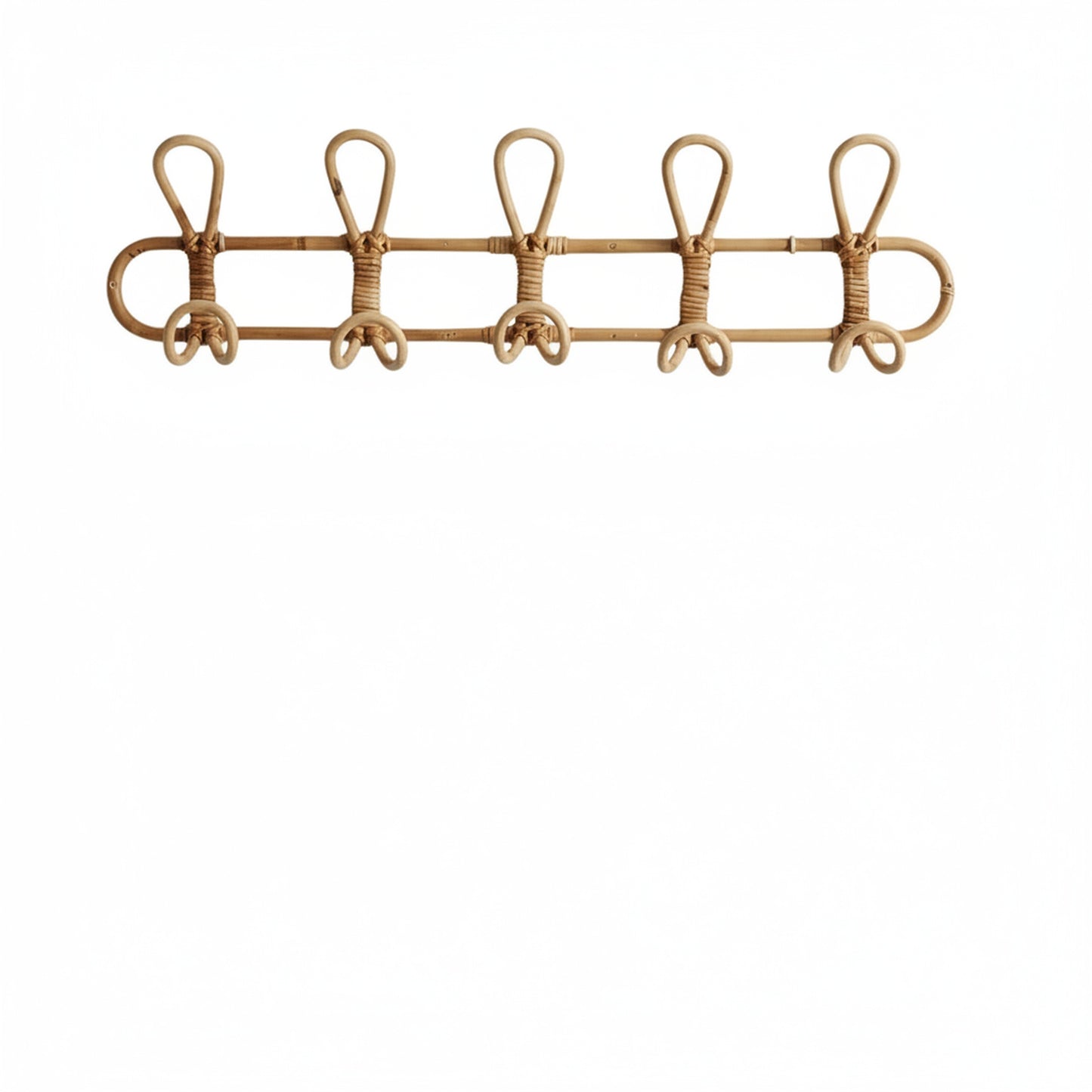 Wandhaak Rotan Boho met Gevlochten Detail voor Hal en Slaapkamer