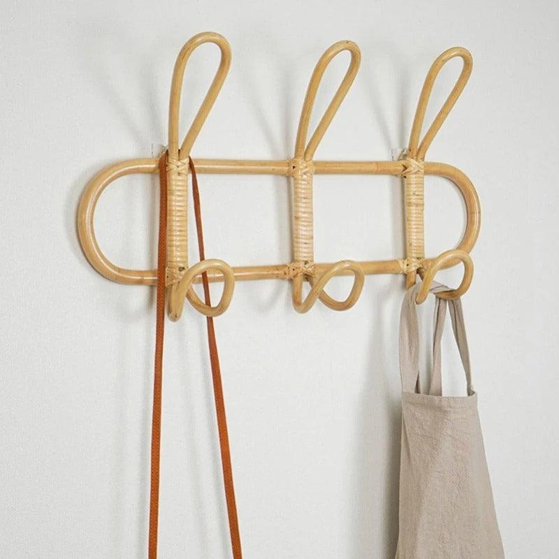 Wandhaak Rotan Boho met Gevlochten Detail voor Hal en Slaapkamer