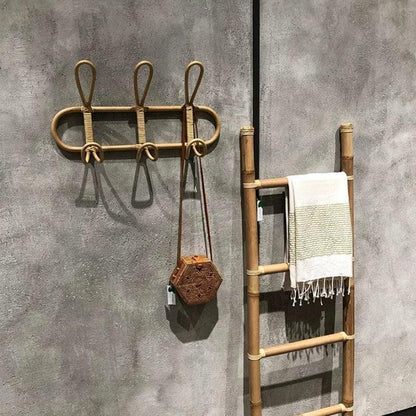 Wandhaak Rotan Boho met Gevlochten Detail voor Hal en Slaapkamer