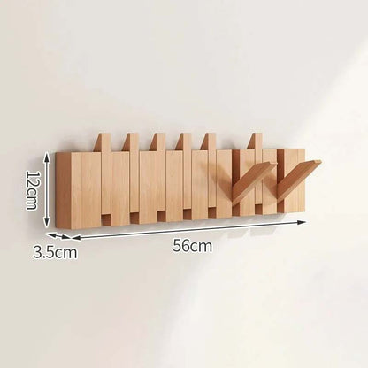 Wandkapstok met Inklapbare Haken en Magnetische Sluiting