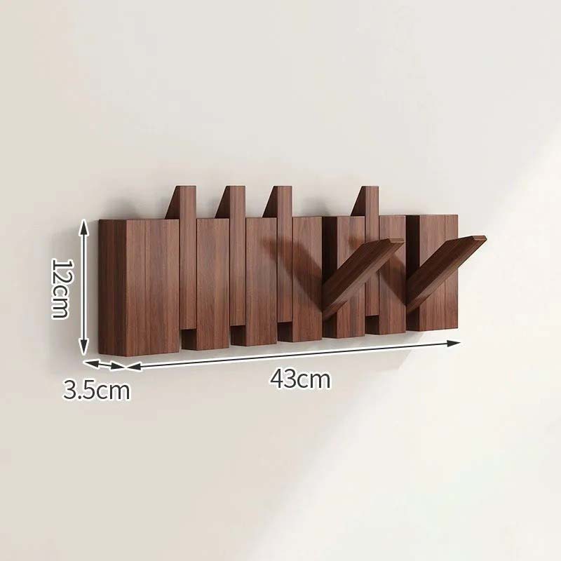 Wandkapstok met Inklapbare Haken en Magnetische Sluiting