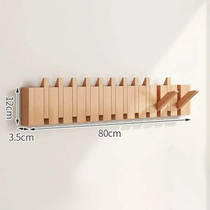 Wandkapstok met Inklapbare Haken en Magnetische Sluiting