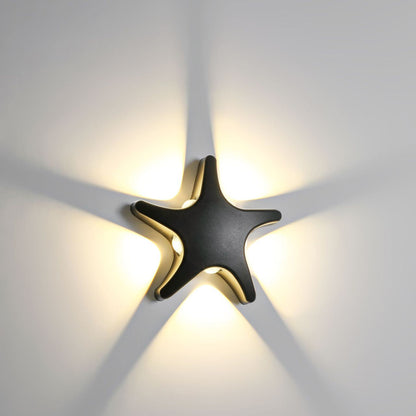 Wandlamp Buiten Modern met Zeester Vorm en Warm LED Licht