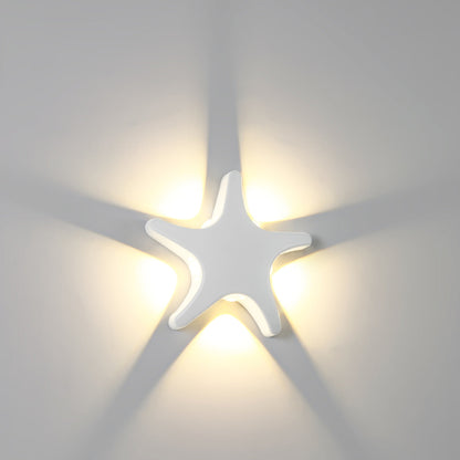 Wandlamp Buiten Modern met Zeester Vorm en Warm LED Licht