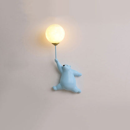 Wandlamp Kinderkamer met Beer en Ballon Figuur