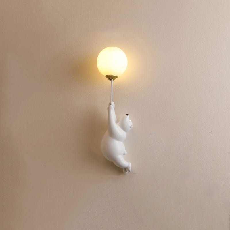 Wandlamp Kinderkamer met Beer en Ballon Figuur
