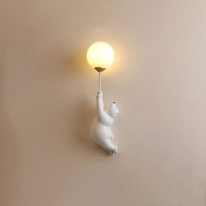 Wandlamp Kinderkamer met Beer en Ballon Figuur