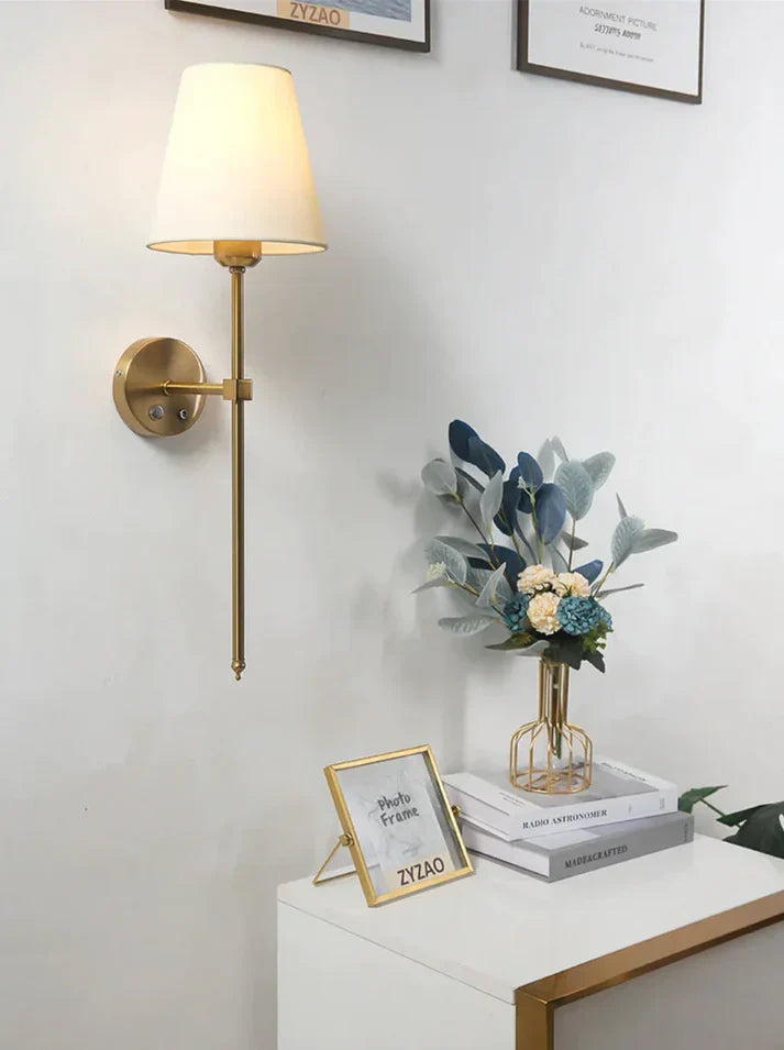 Wandlamp Klassiek met Kap en Afstandsbediening op Batterij Set van 2