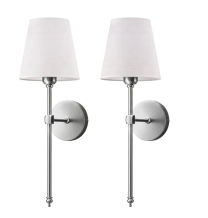 Wandlamp Klassiek met Kap en Afstandsbediening op Batterij Set van 2