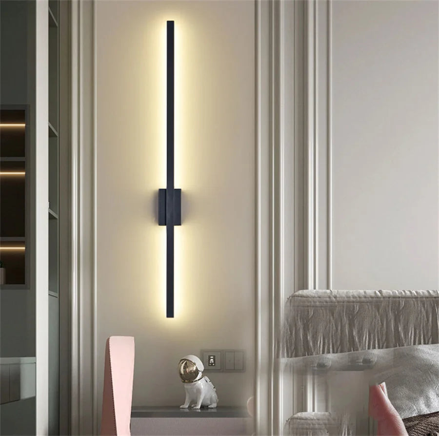 Wandlamp LED Minimalistisch met Verticale Staaf en Warm Licht