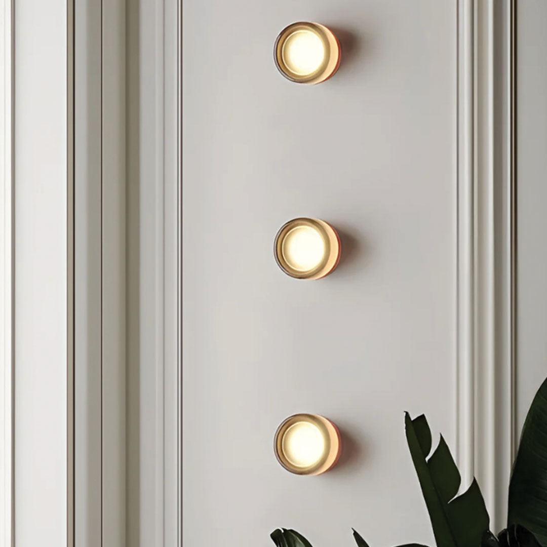 Wandlamp LED Modern met Glazen Kap en Kuiltjespatroon