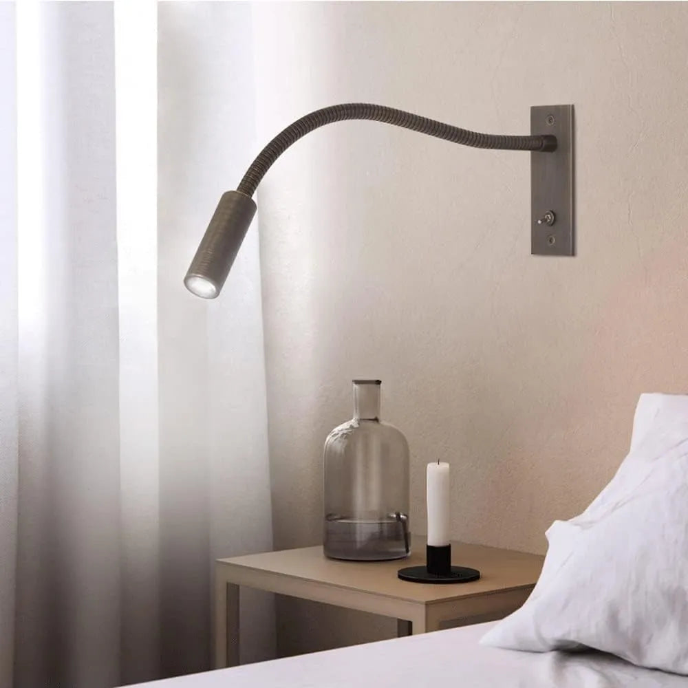 Wandlamp Leeslamp Moderne Stijl met Flexibele Gooseneck Arm en Geïntegreerde LED