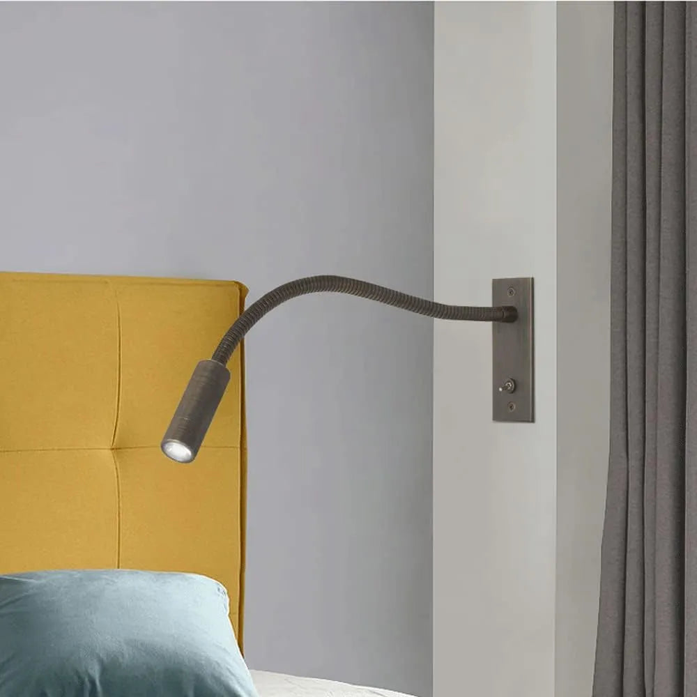 Wandlamp Leeslamp Moderne Stijl met Flexibele Gooseneck Arm en Geïntegreerde LED
