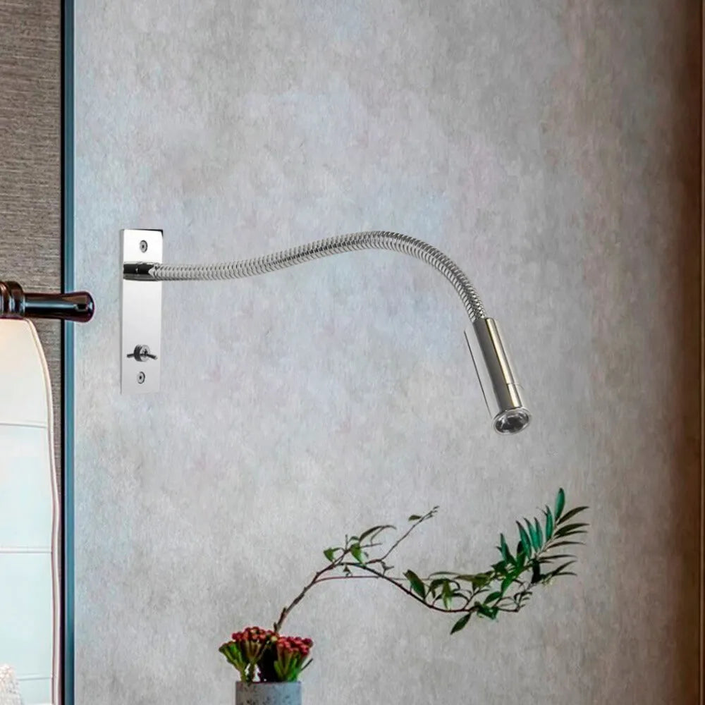Wandlamp Leeslamp Moderne Stijl met Flexibele Gooseneck Arm en Geïntegreerde LED