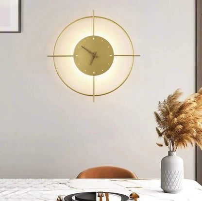 Wandlamp met Ingebouwd Klok Modern Design en LED Verlichting