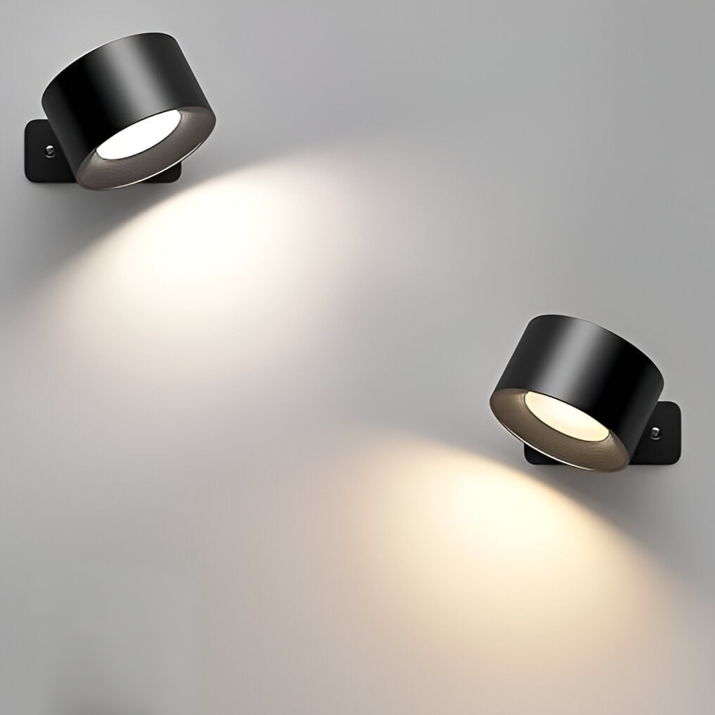 Wandlamp Minimalistisch Draadloos met 360° Draaibare Kop en USB Oplaadbaar