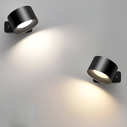 Wandlamp Minimalistisch Draadloos met 360° Draaibare Kop en USB Oplaadbaar