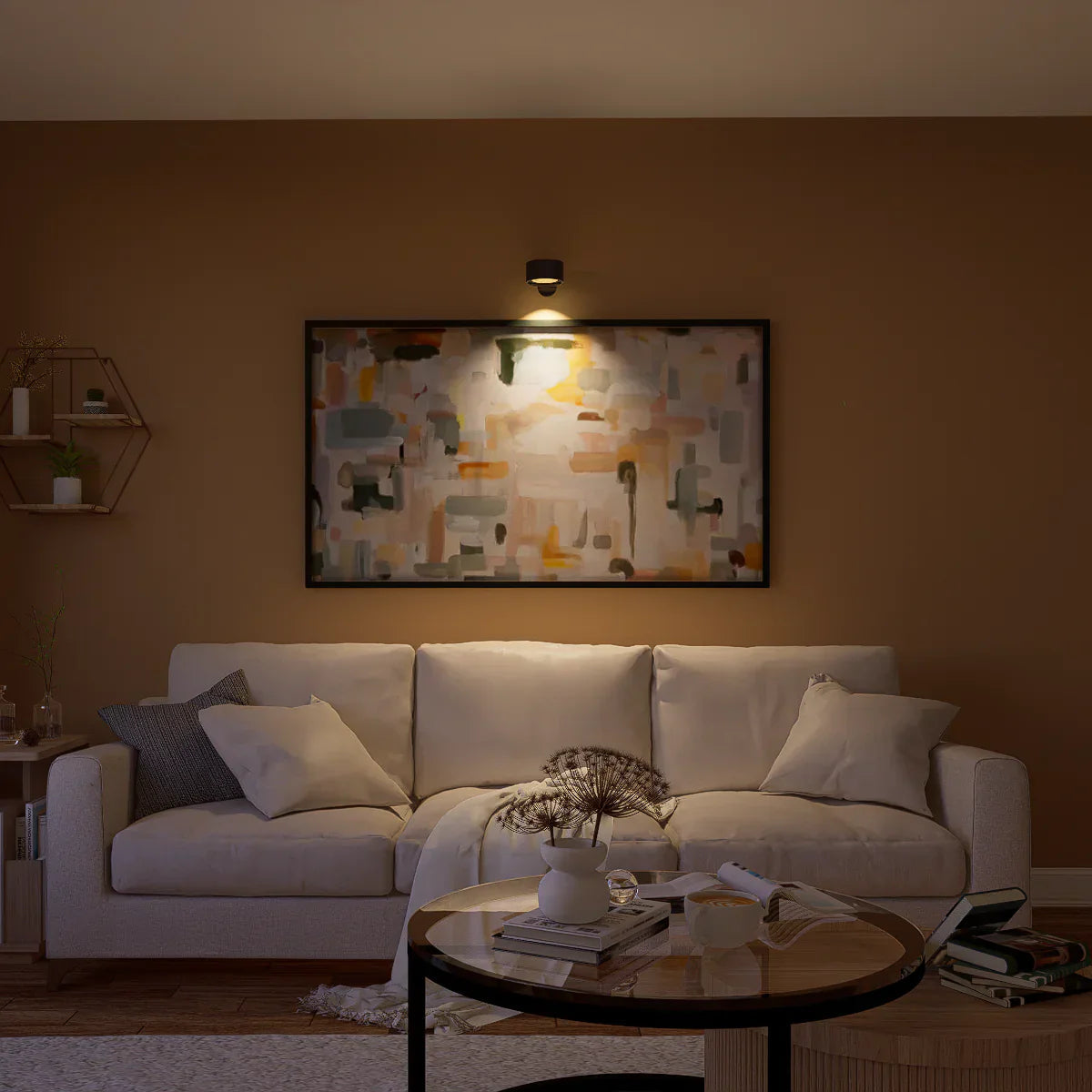 Wandlamp Minimalistisch Draadloos met 360° Draaibare Kop en USB Oplaadbaar
